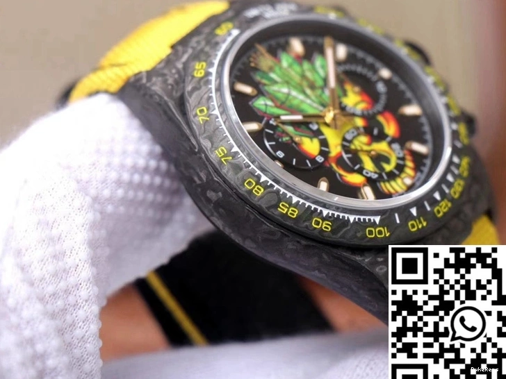 Cosmos Color Carbon Chronograph Rolex Edition Fiber Daytona Dial Skull 0918